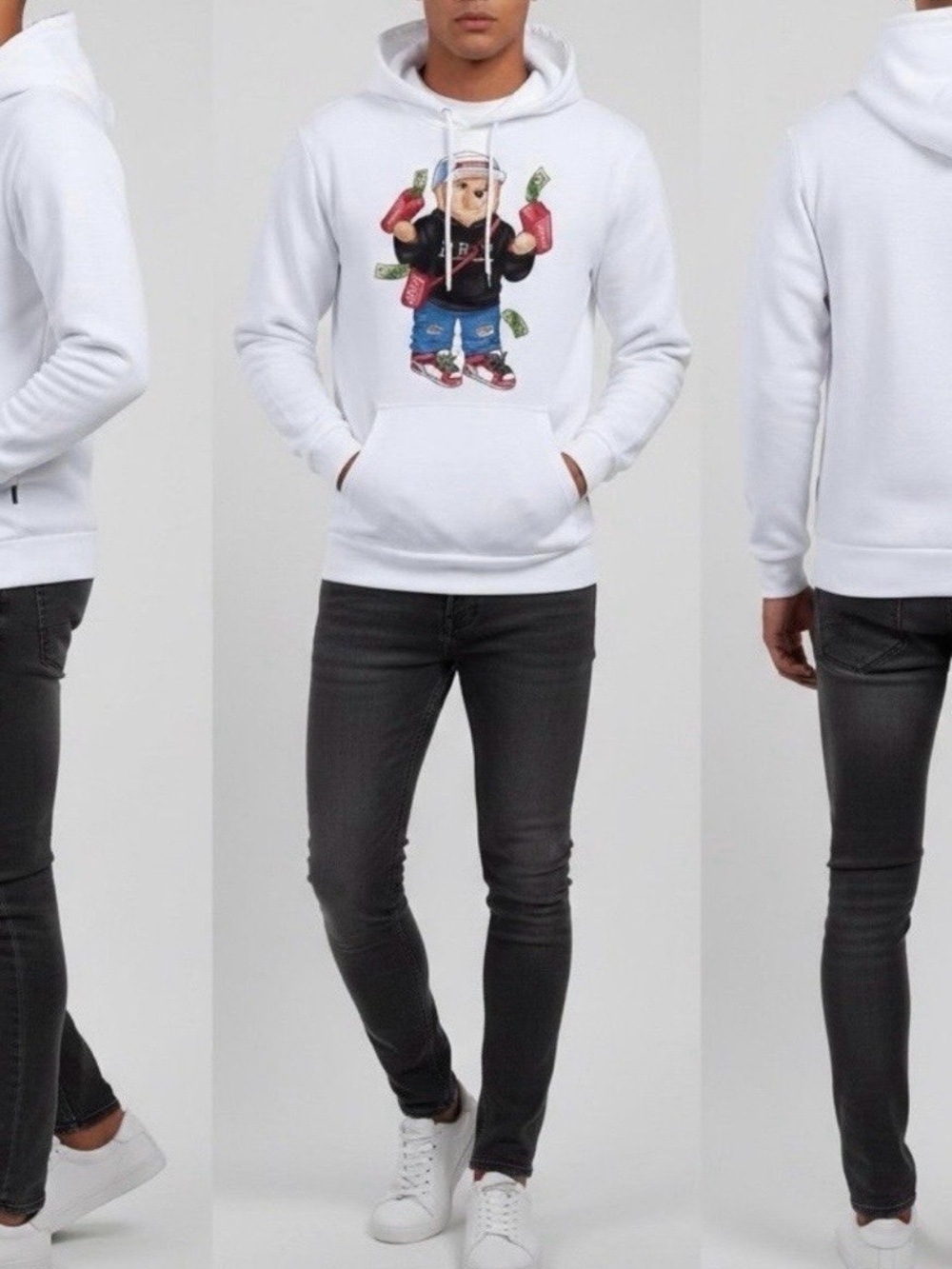 Zunie Sportswear "Drip Legend" Bear Hoodie - Size Large